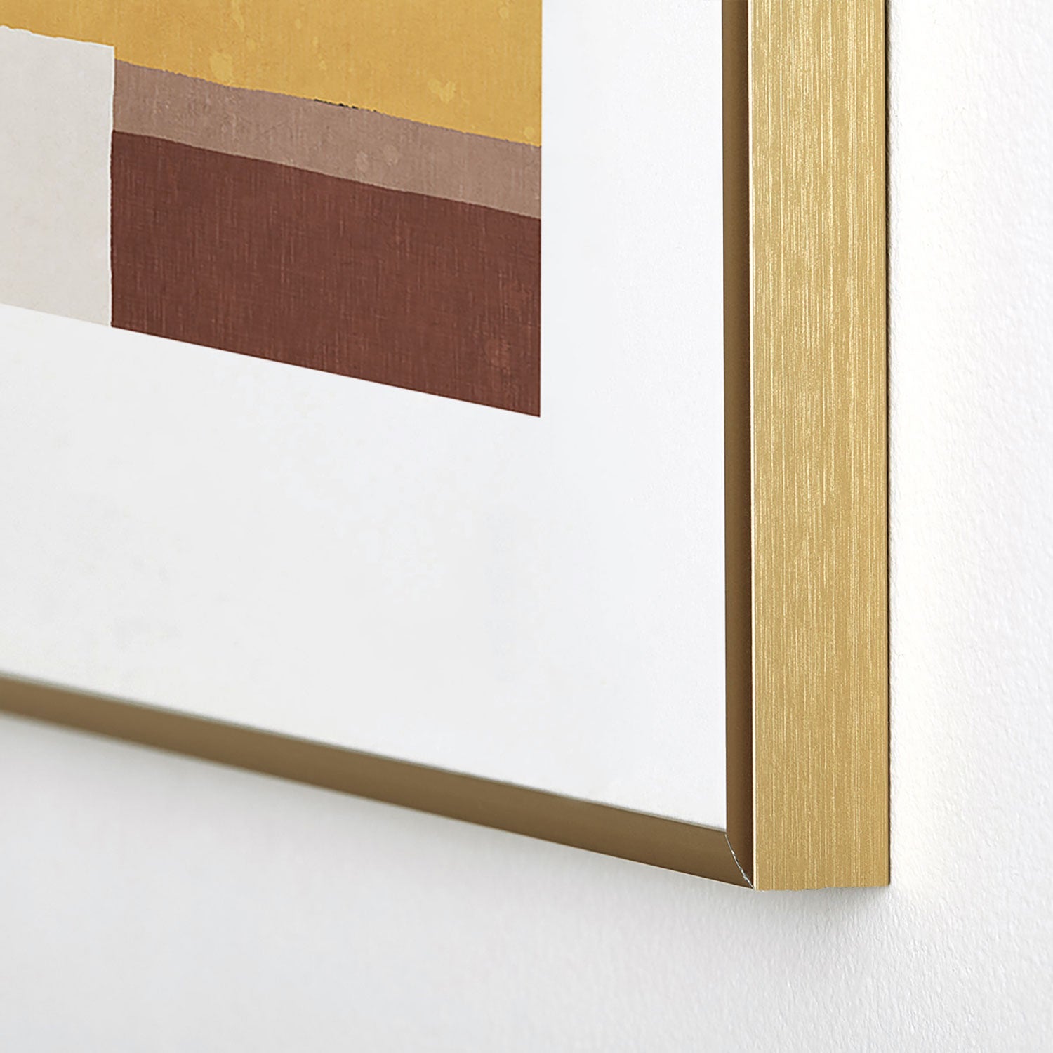Ninola Design Everyday Artifact Modern Color Block Texture Earthy Metal Framed Art Print