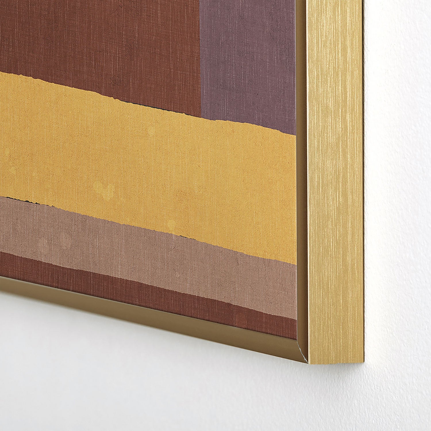 Ninola Design Everyday Artifact Modern Color Block Texture Earthy Square Metal Framed Art Print
