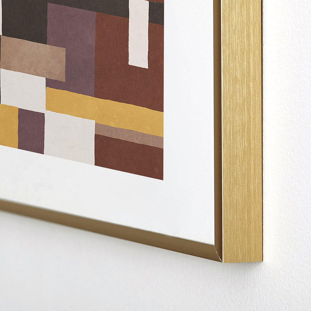 Ninola Design Everyday Artifact Modern Color Block Texture Earthy Metal Framed Art Print