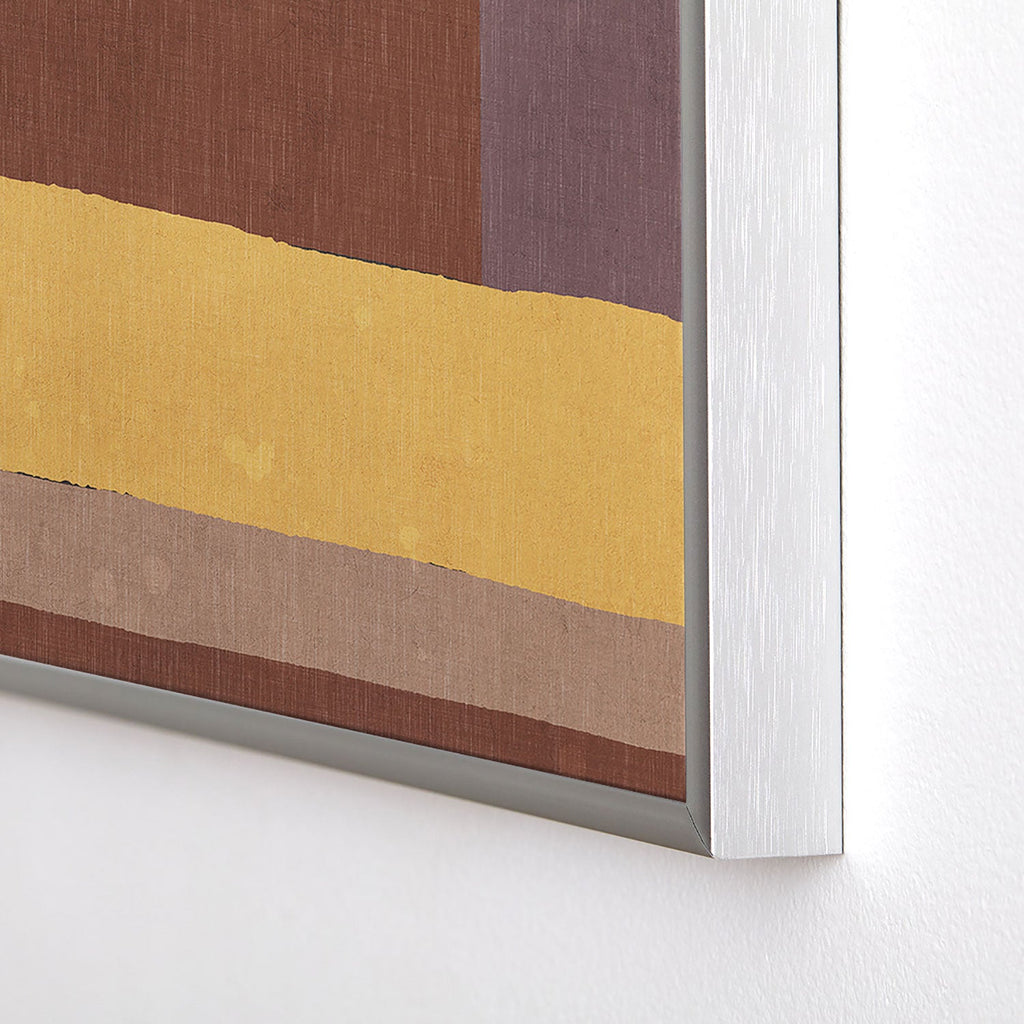 Ninola Design Everyday Artifact Modern Color Block Texture Earthy Square Metal Framed Art Print