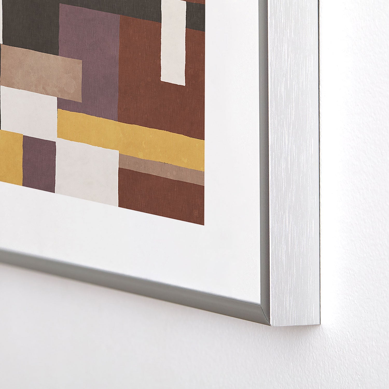 Ninola Design Everyday Artifact Modern Color Block Texture Earthy Metal Framed Art Print