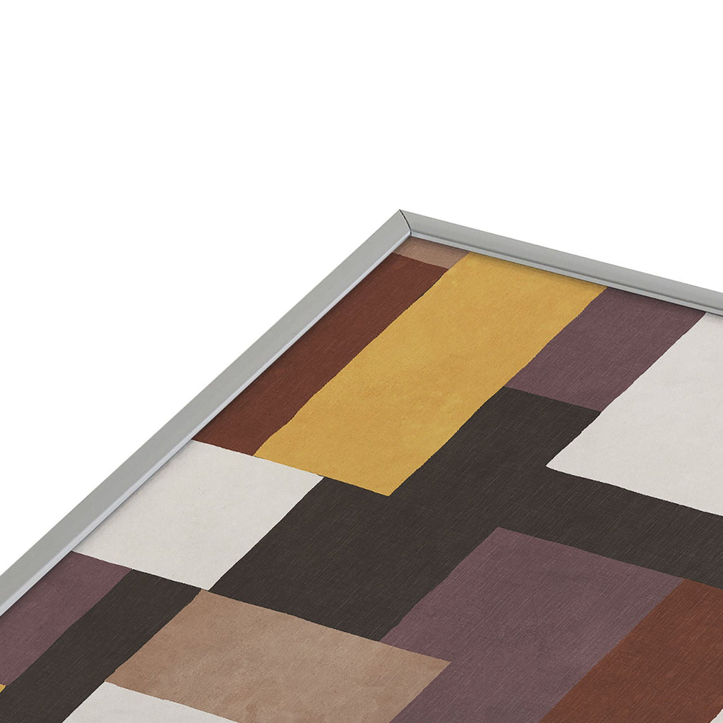 Ninola Design Everyday Artifact Modern Color Block Texture Earthy Square Metal Framed Art Print