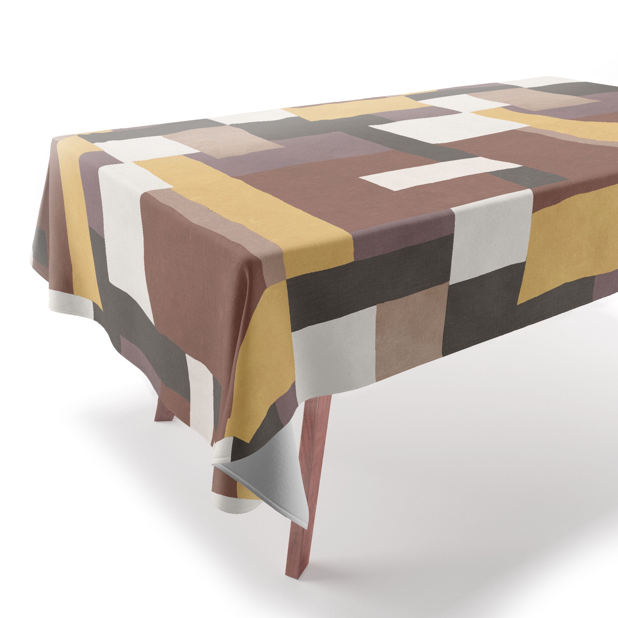 Ninola Design Everyday Artifact Modern Color Block Texture Earthy Tablecloth