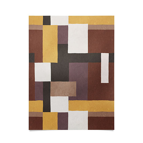 Ninola Design Everyday Artifact Modern Color Block Texture Earthy Poster