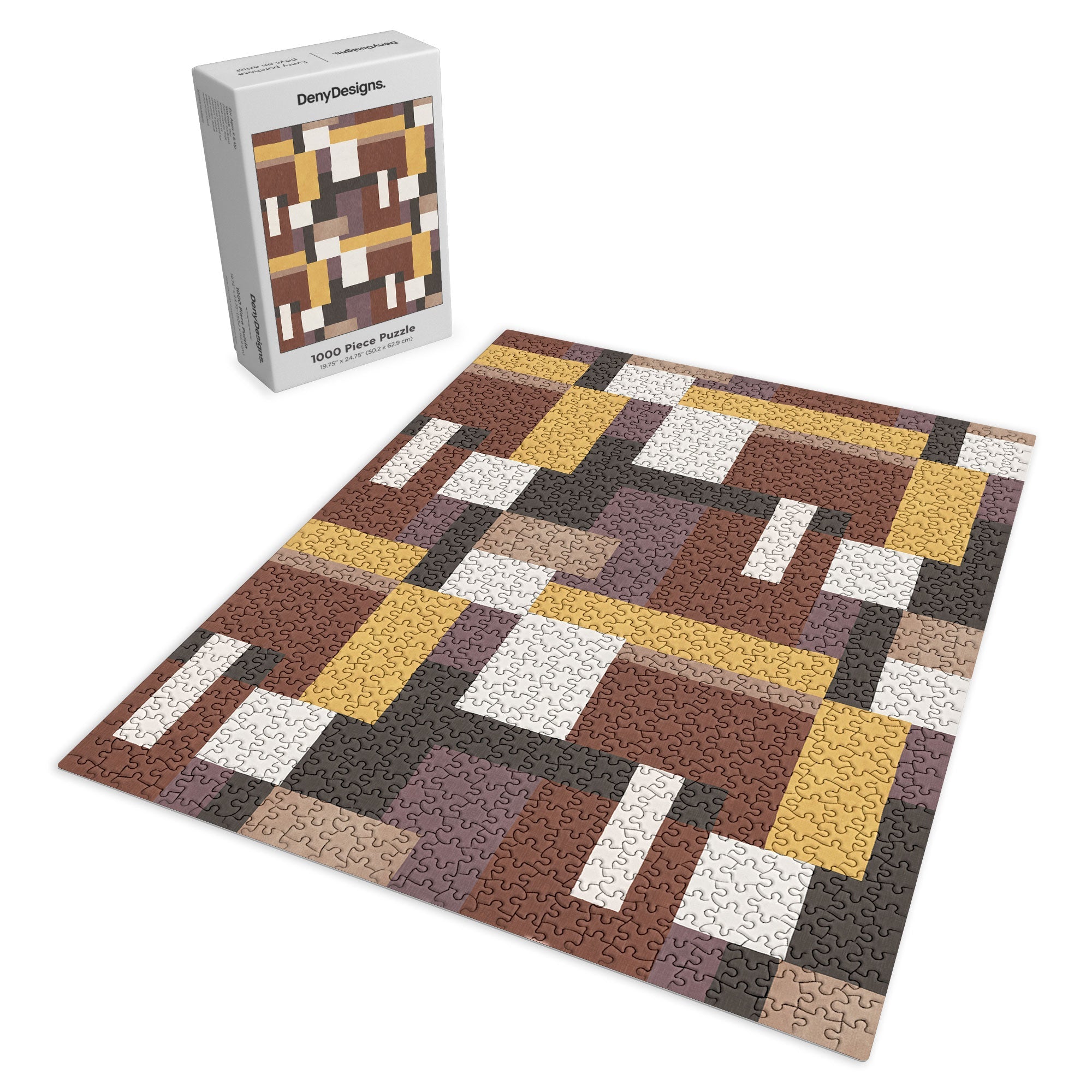 Ninola Design Everyday Artifact Modern Color Block Texture Earthy Puzzle