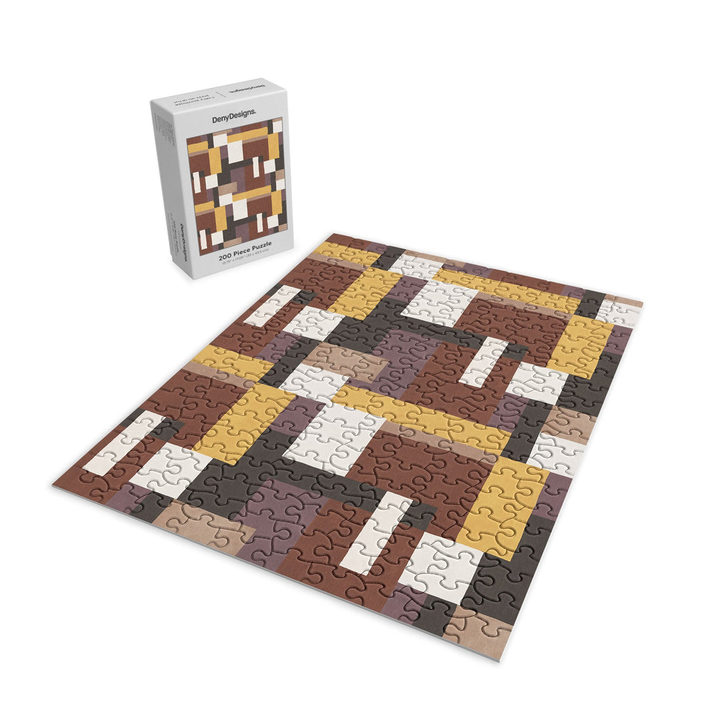 Ninola Design Everyday Artifact Modern Color Block Texture Earthy Puzzle