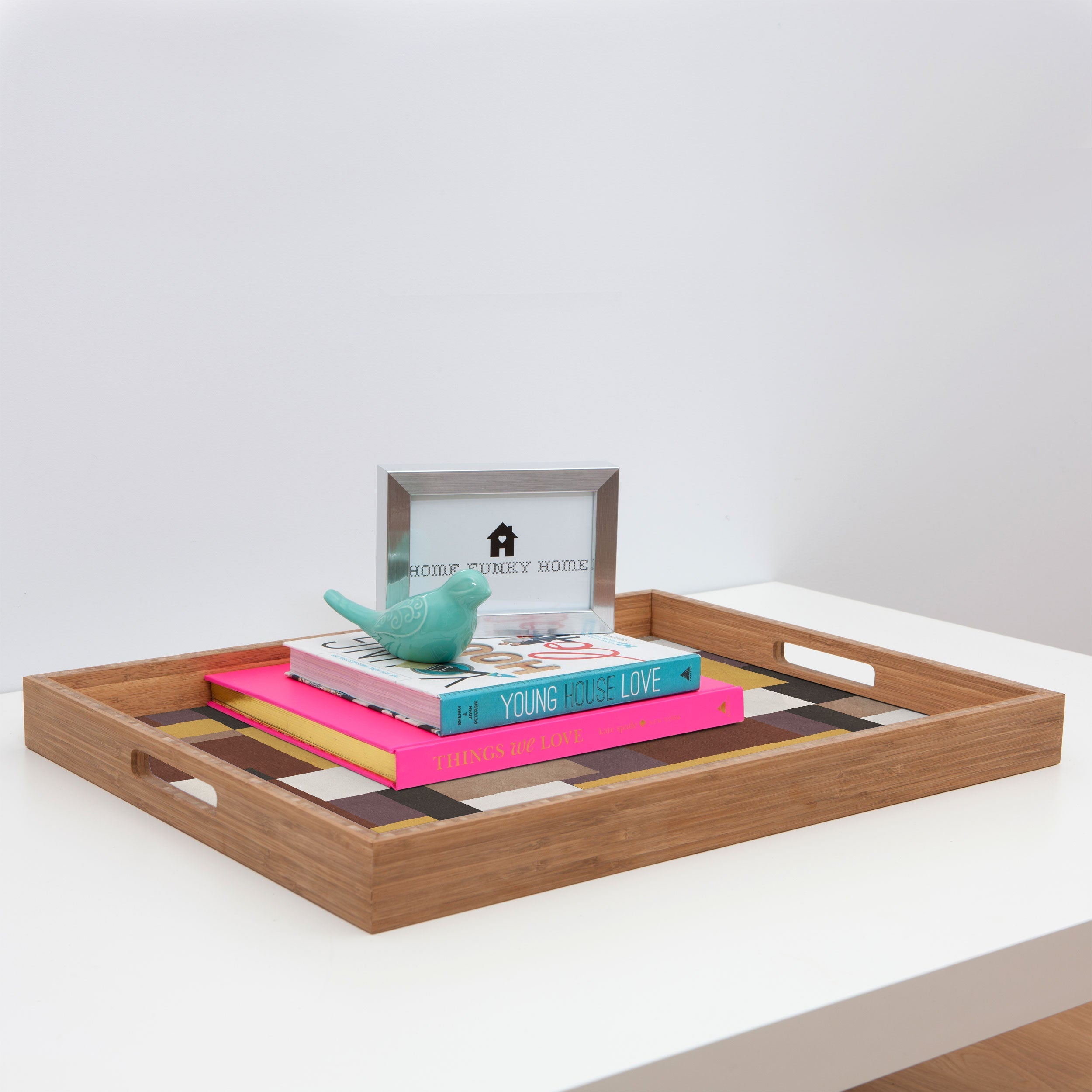 Ninola Design Everyday Artifact Modern Color Block Texture Earthy Rectangular Tray