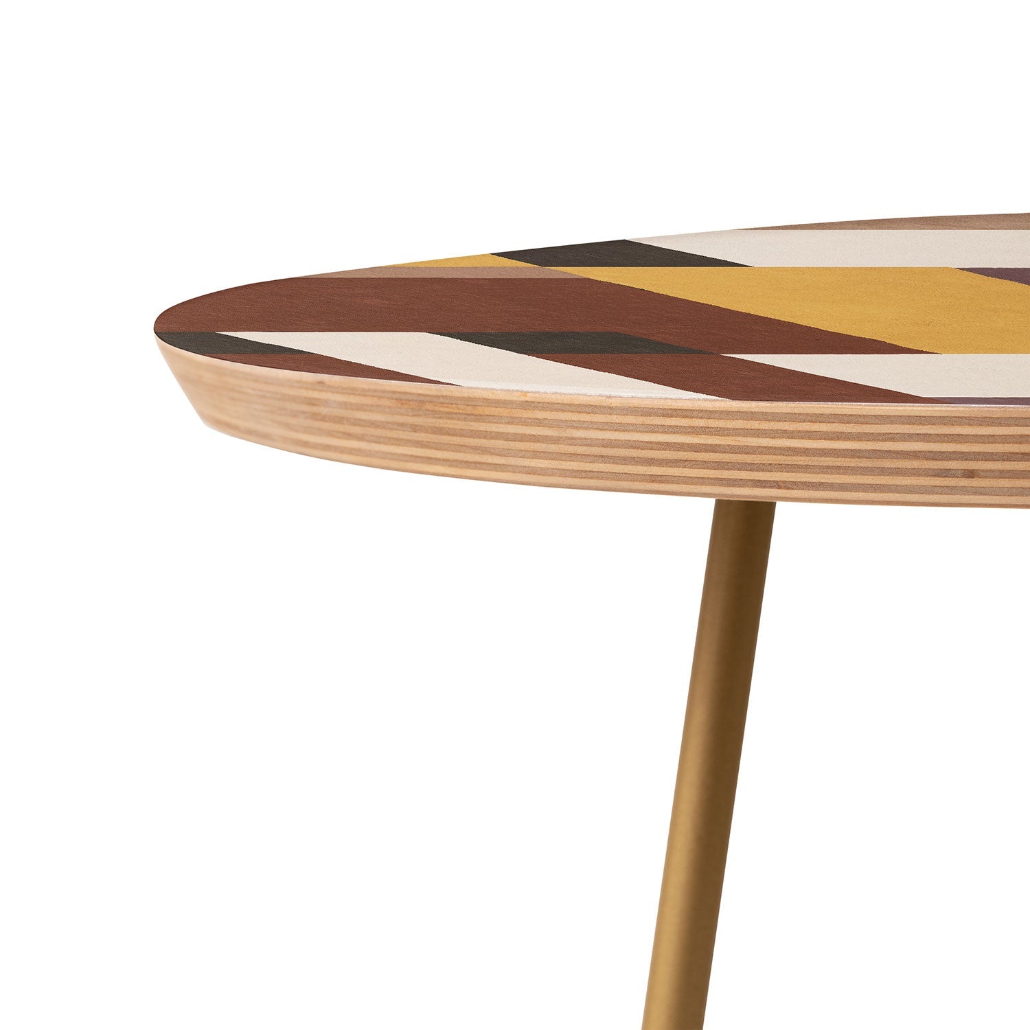 Ninola Design Everyday Artifact Modern Color Block Texture Earthy Round Side Table