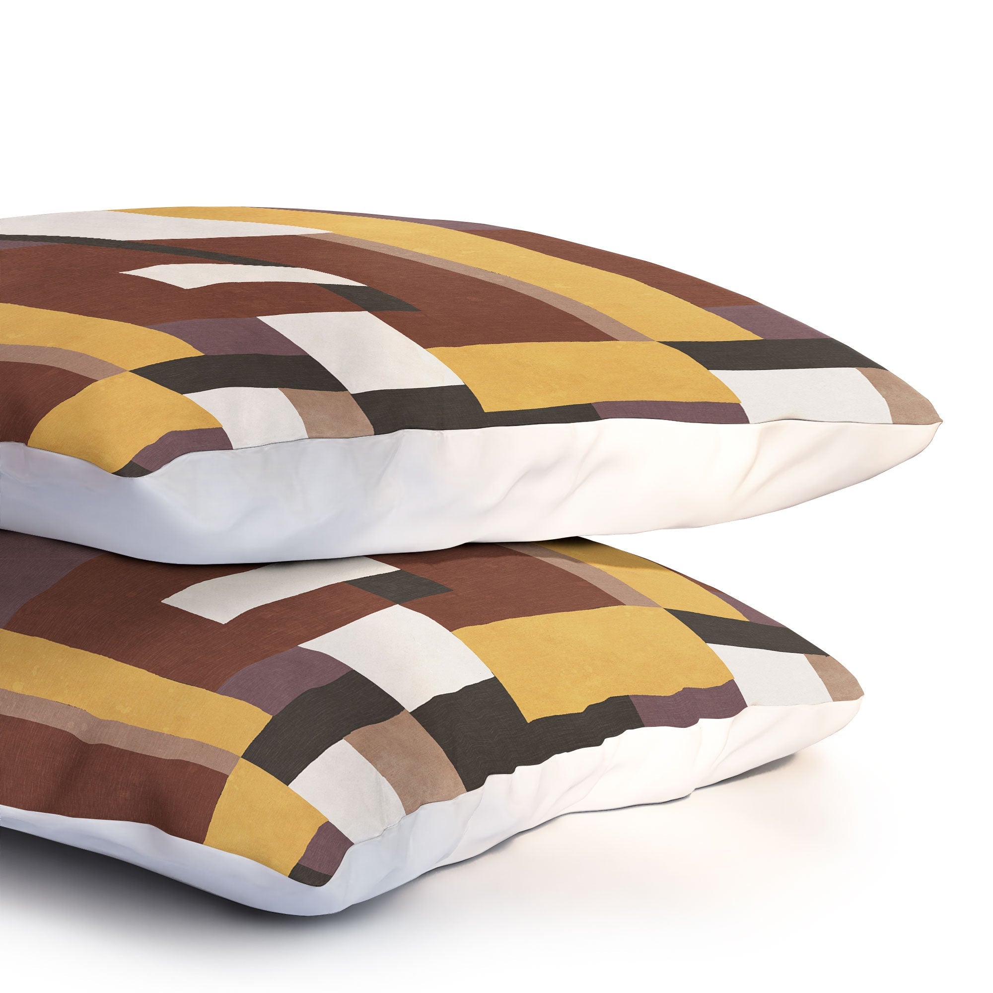 Ninola Design Everyday Artifact Modern Color Block Texture Earthy Pillow Shams