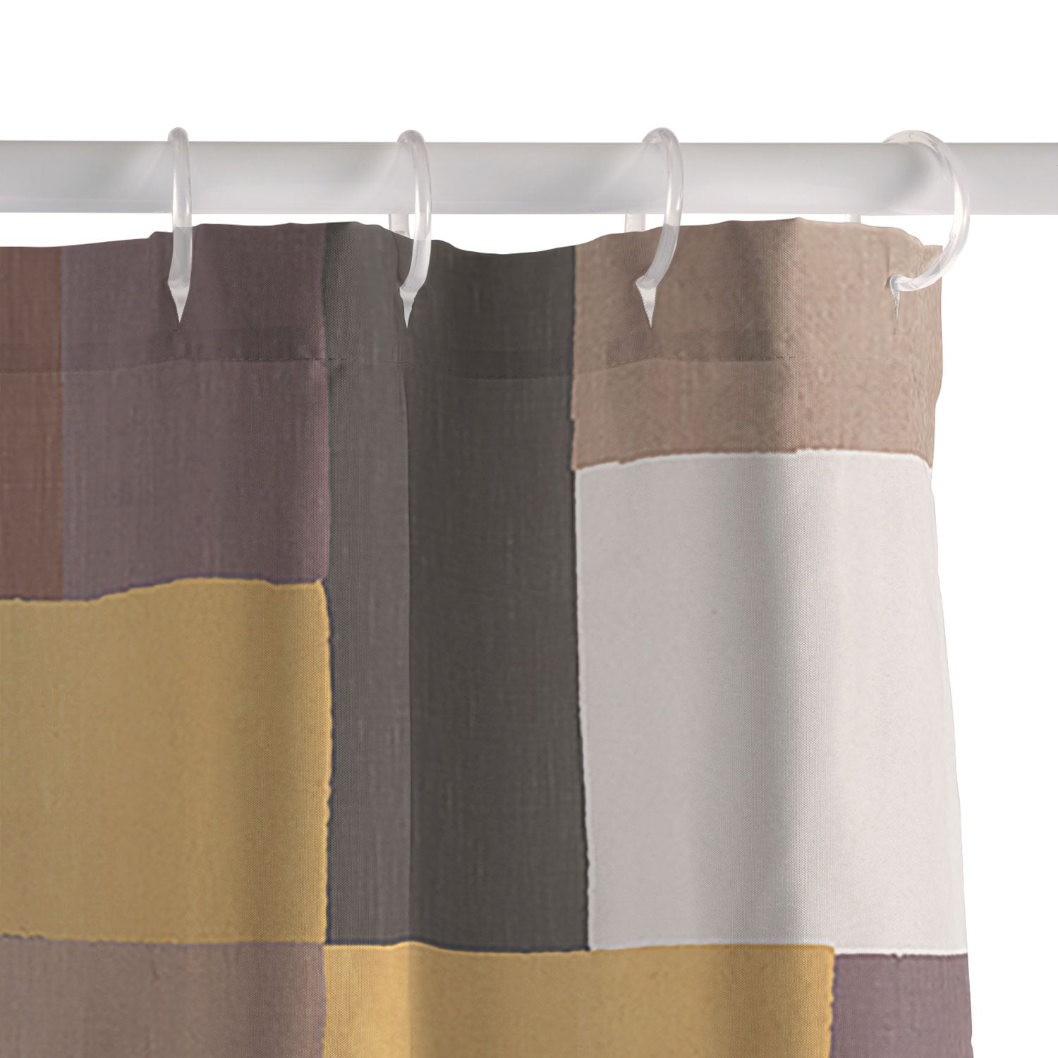 Ninola Design Everyday Artifact Modern Color Block Texture Earthy Shower Curtain