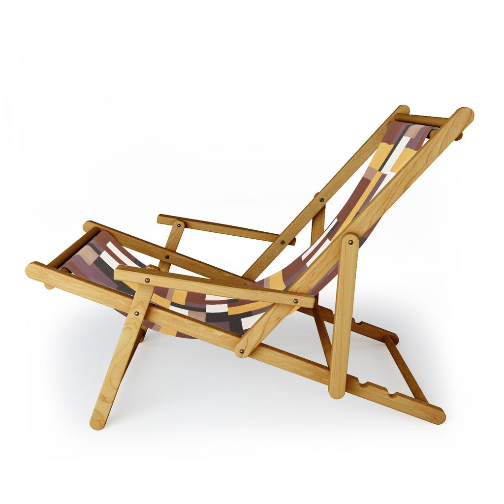 Ninola Design Everyday Artifact Modern Color Block Texture Earthy Sling Chair