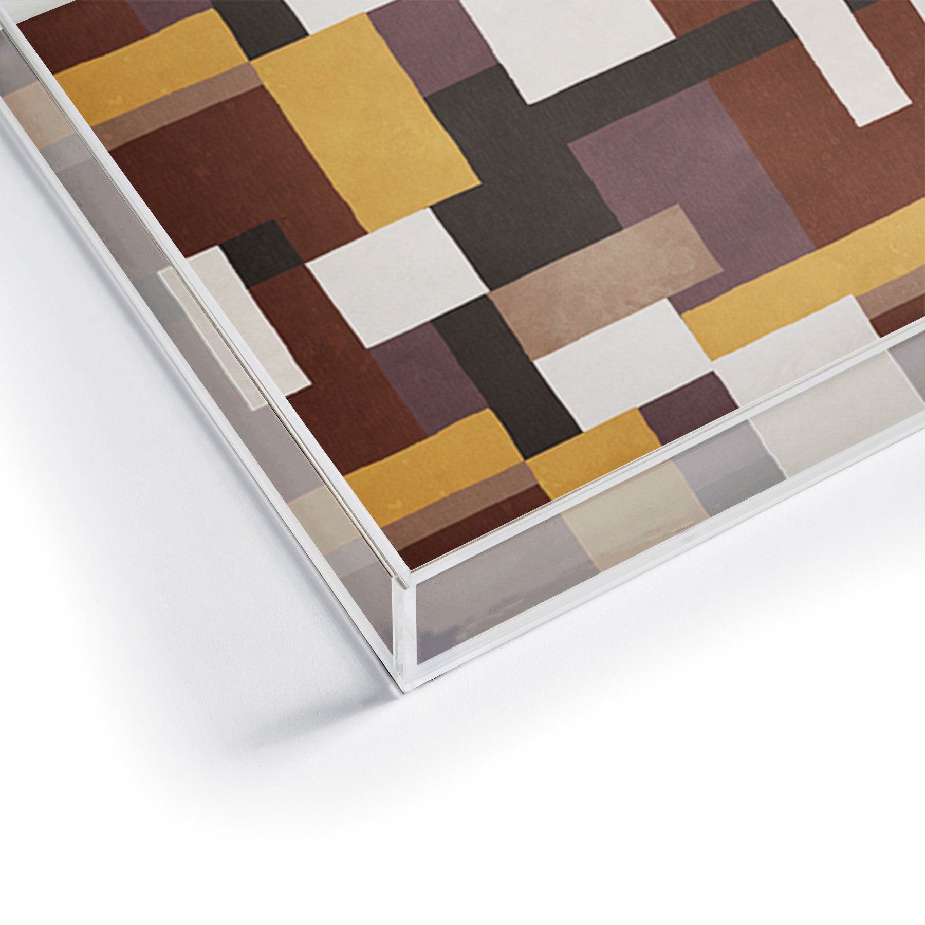 Ninola Design Everyday Artifact Modern Color Block Texture Earthy Acrylic Tray