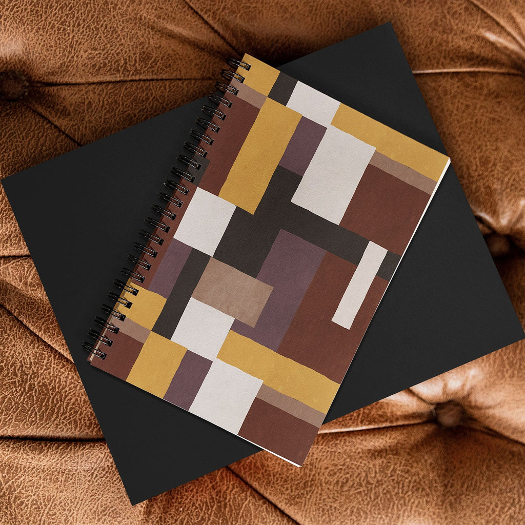 Ninola Design Everyday Artifact Modern Color Block Texture Earthy Spiral Notebook