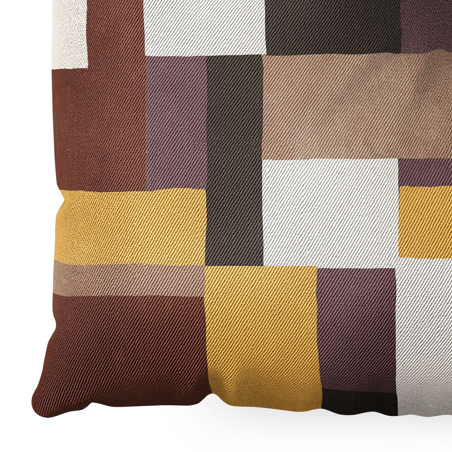 Ninola Design Everyday Artifact Modern Color Block Texture Earthy Floor Pillow Square