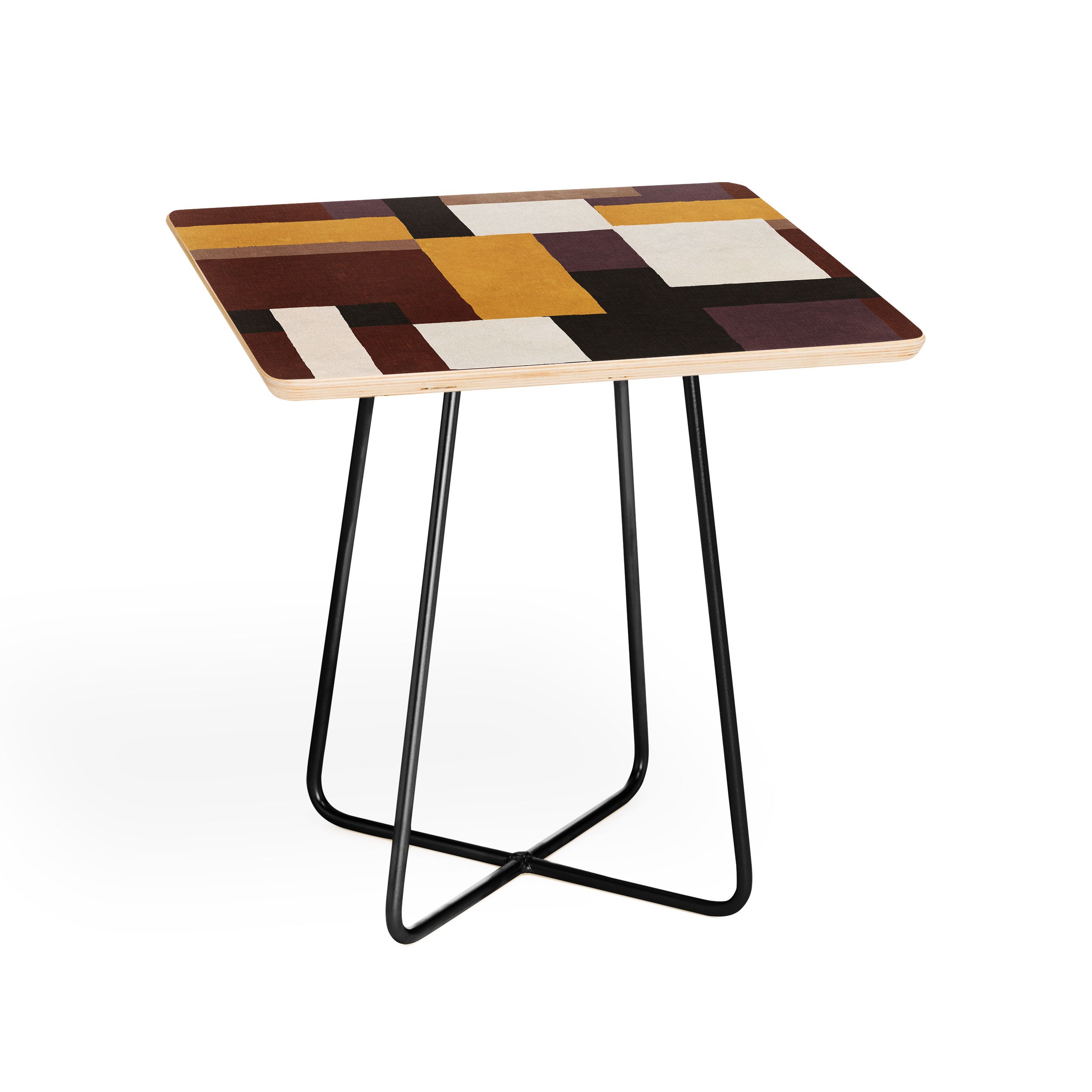 Ninola Design Everyday Artifact Modern Color Block Texture Earthy Side Table