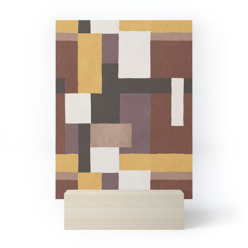 Ninola Design Everyday Artifact Modern Color Block Texture Earthy Mini Art Print