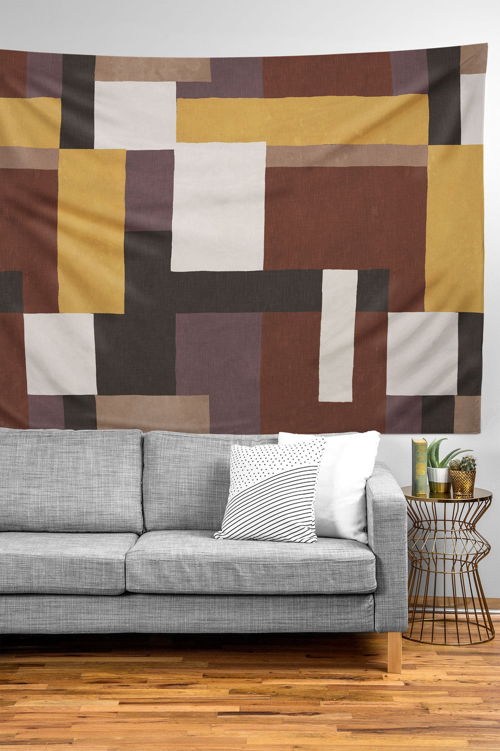 Ninola Design Everyday Artifact Modern Color Block Texture Earthy Tapestry