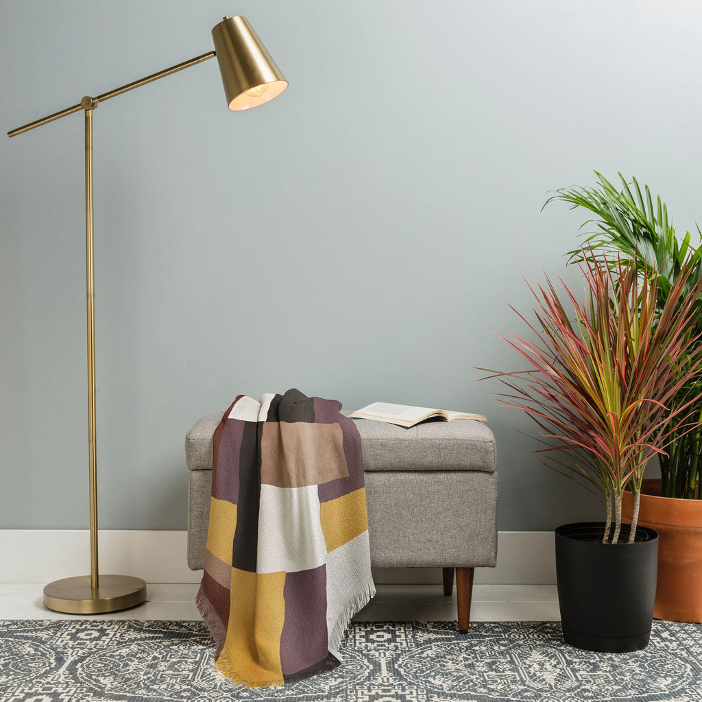 Ninola Design Everyday Artifact Modern Color Block Texture Earthy Throw Blanket