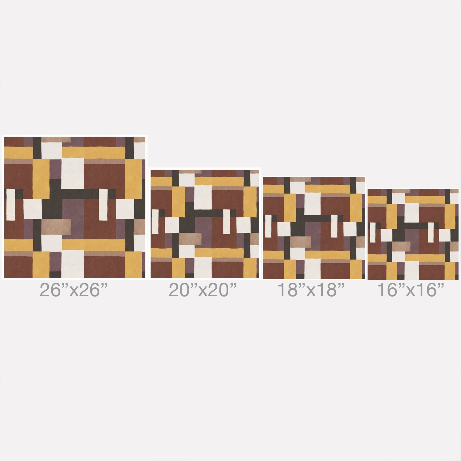 Ninola Design Everyday Artifact Modern Color Block Texture Earthy Outdoor Throw Pillow