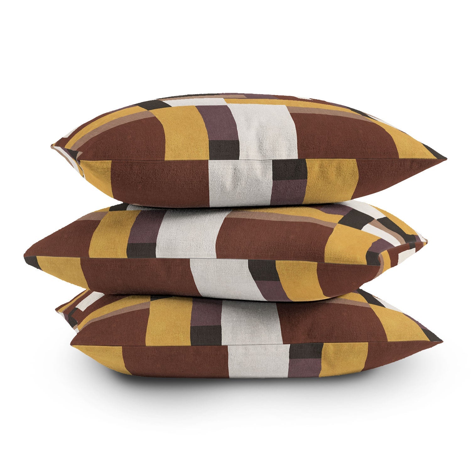 Ninola Design Everyday Artifact Modern Color Block Texture Earthy Outdoor Throw Pillow
