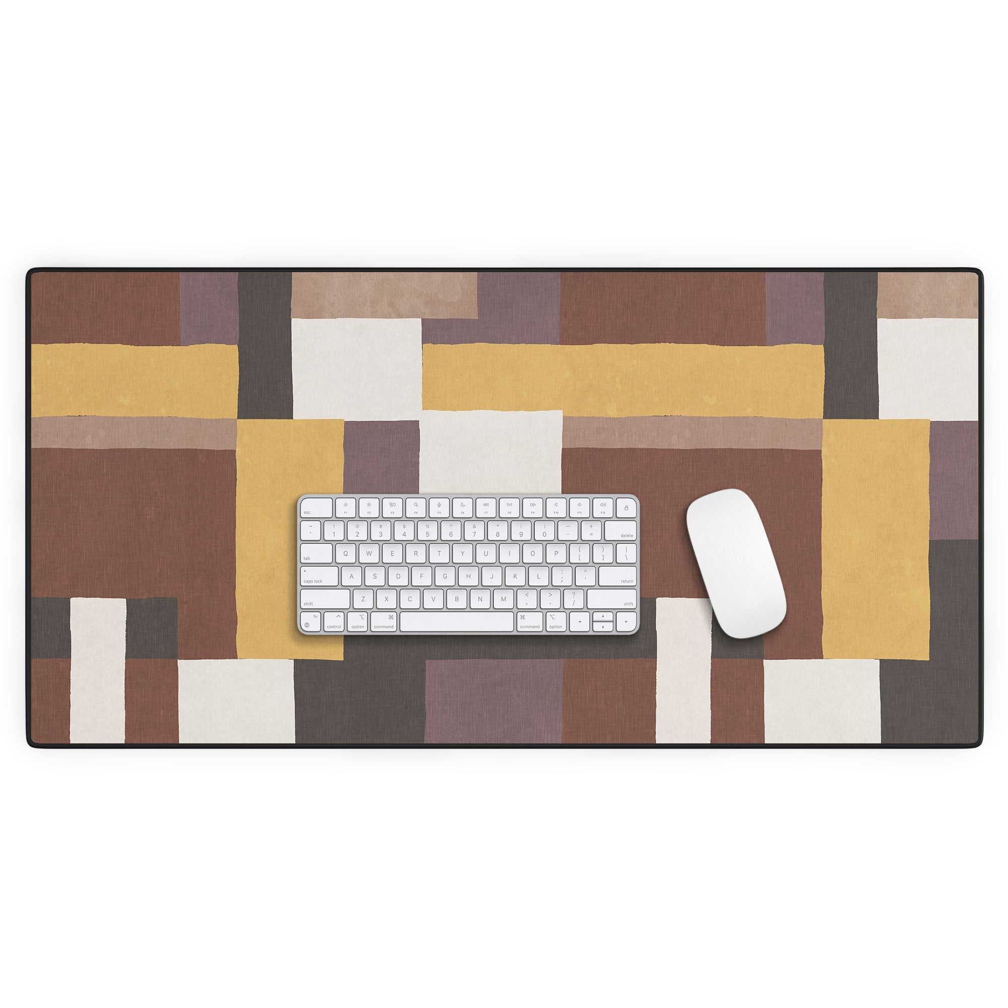 Ninola Design Everyday Artifact Modern Color Block Texture Earthy Desk Mat