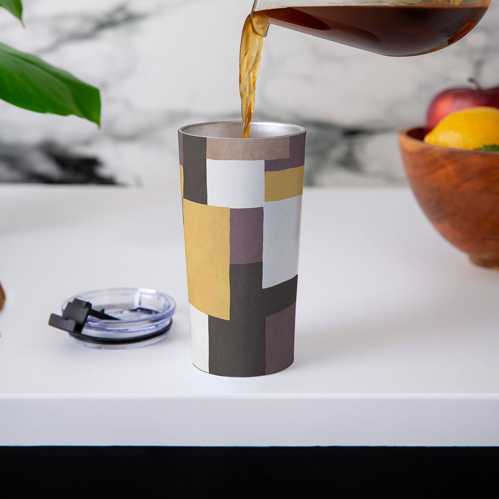 Ninola Design Everyday Artifact Modern Color Block Texture Earthy Travel Mug