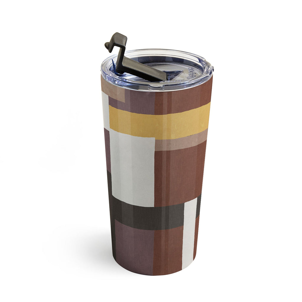 Ninola Design Everyday Artifact Modern Color Block Texture Earthy Travel Mug