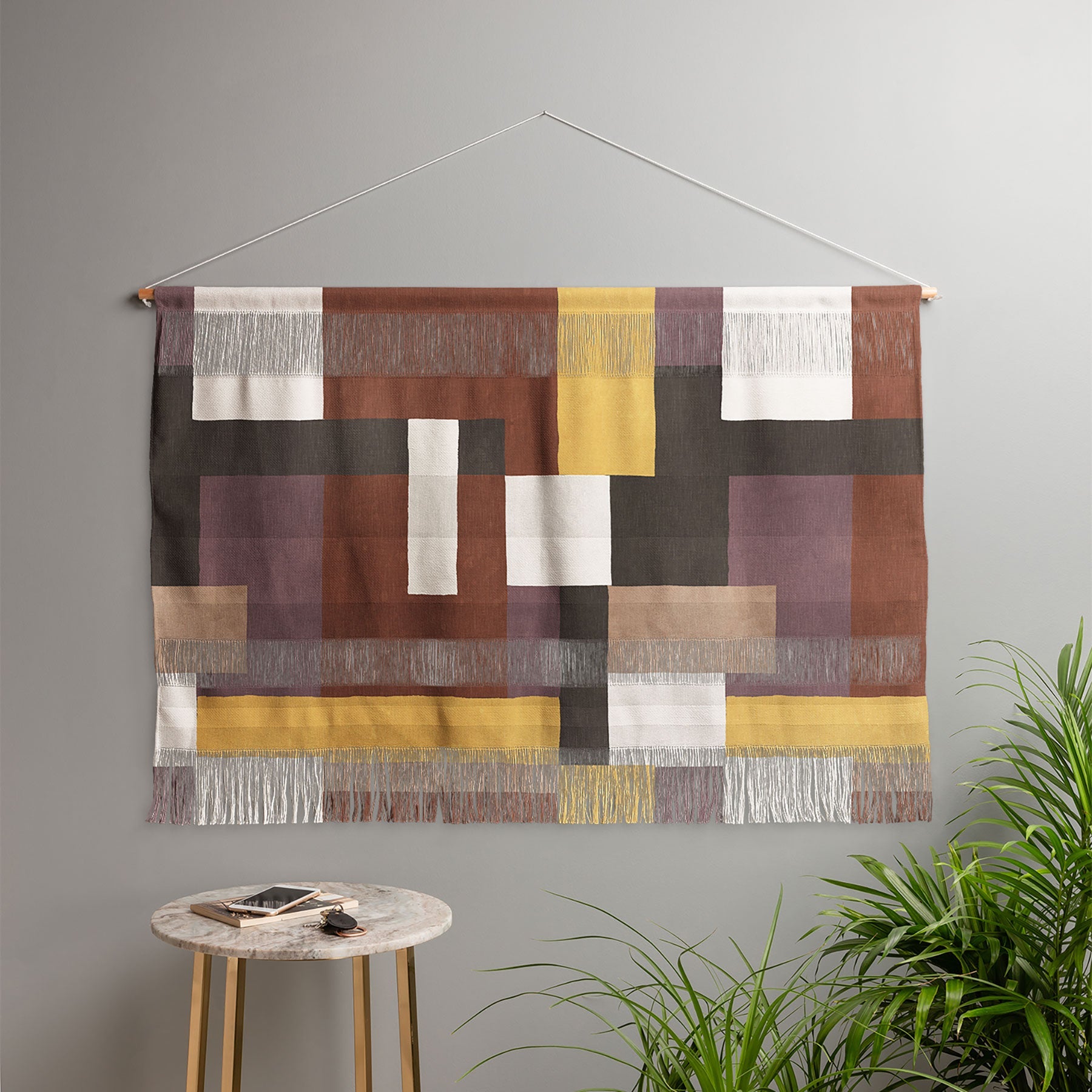 Ninola Design Everyday Artifact Modern Color Block Texture Earthy Wall Hanging Landscape