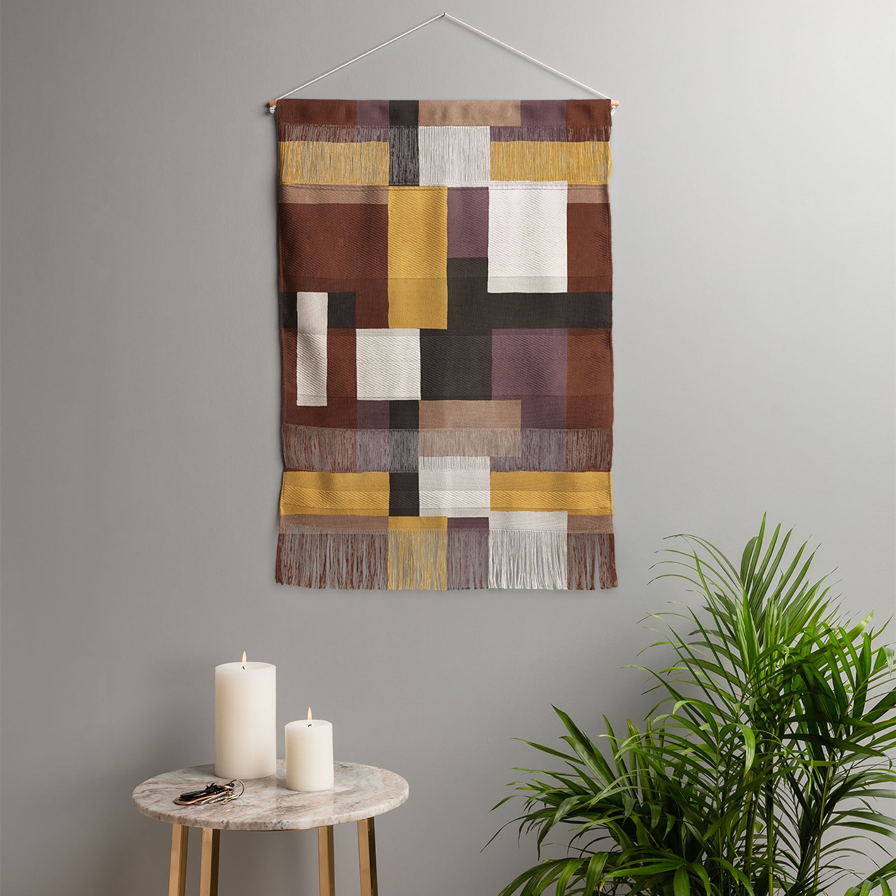 Ninola Design Everyday Artifact Modern Color Block Texture Earthy Wall Hanging Portrait
