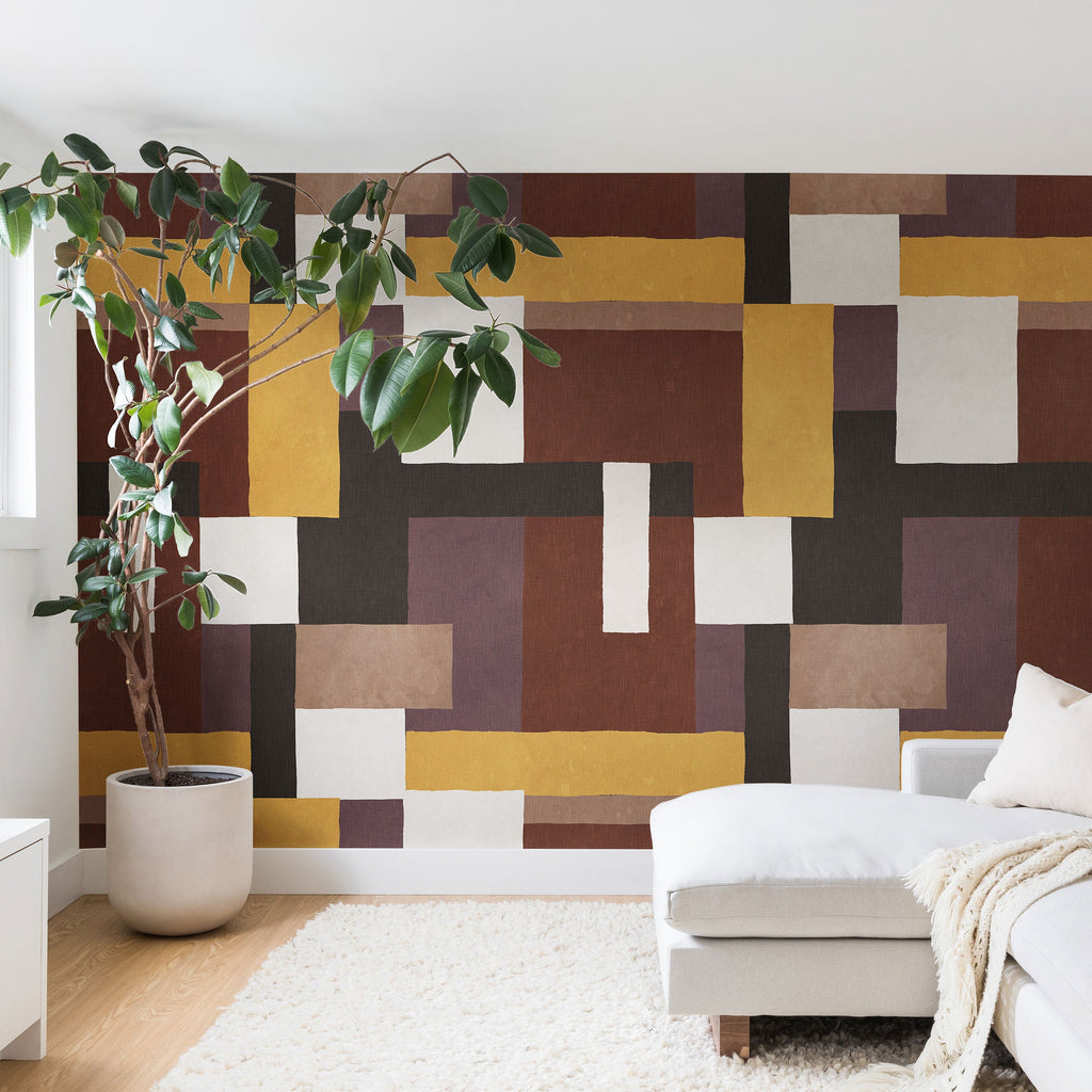 Ninola Design Everyday Artifact Modern Color Block Texture Earthy Wall Mural