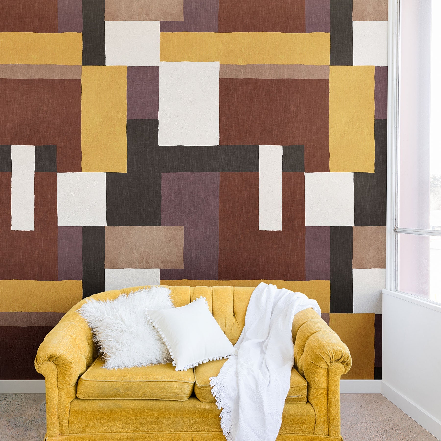 Ninola Design Everyday Artifact Modern Color Block Texture Earthy Wall Mural