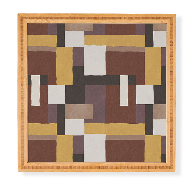 Ninola Design Everyday Artifact Modern Color Block Texture Earthy Framed Wall Art