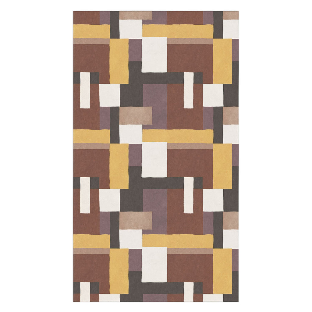 Ninola Design Everyday Artifact Modern Color Block Texture Earthy Tablecloth