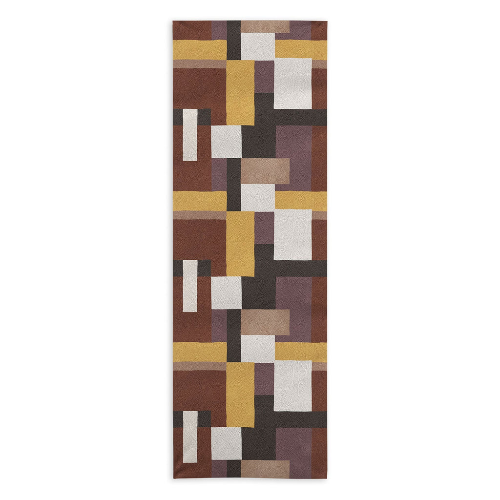 Ninola Design Everyday Artifact Modern Color Block Texture Earthy Yoga Towel