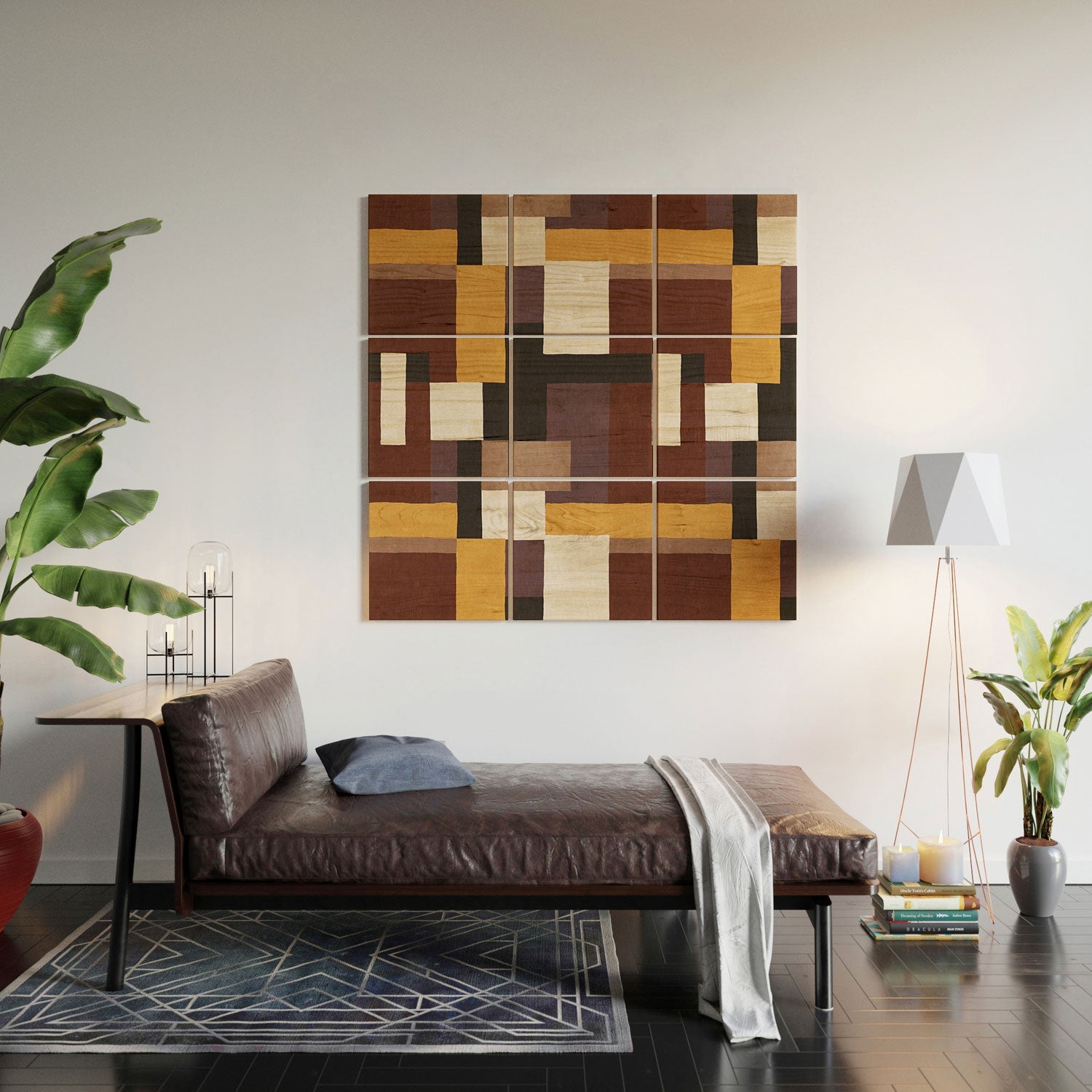 Ninola Design Everyday Artifact Modern Color Block Texture Earthy Wood Wall Mural