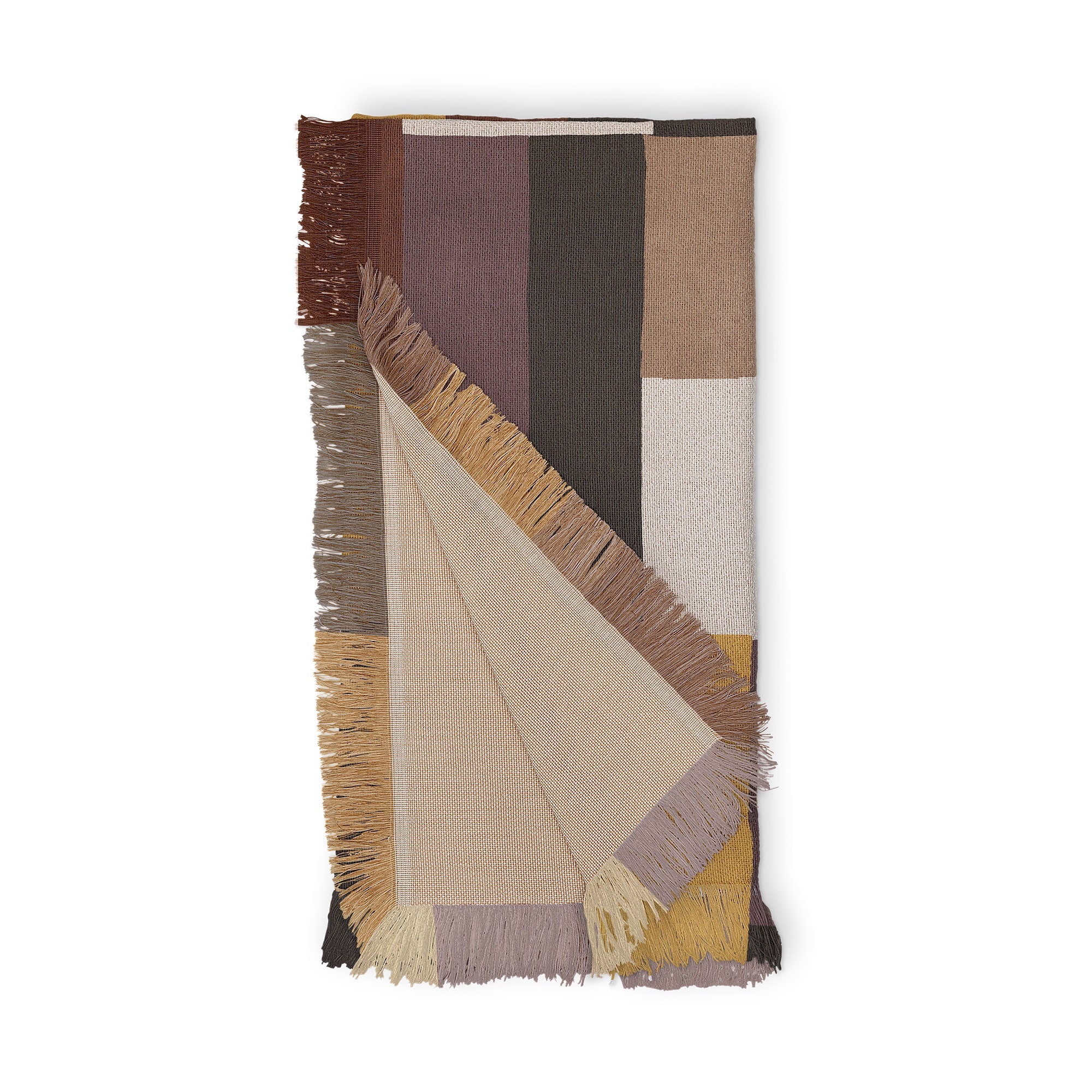 Ninola Design Everyday Artifact Modern Color Block Texture Earthy Throw Blanket