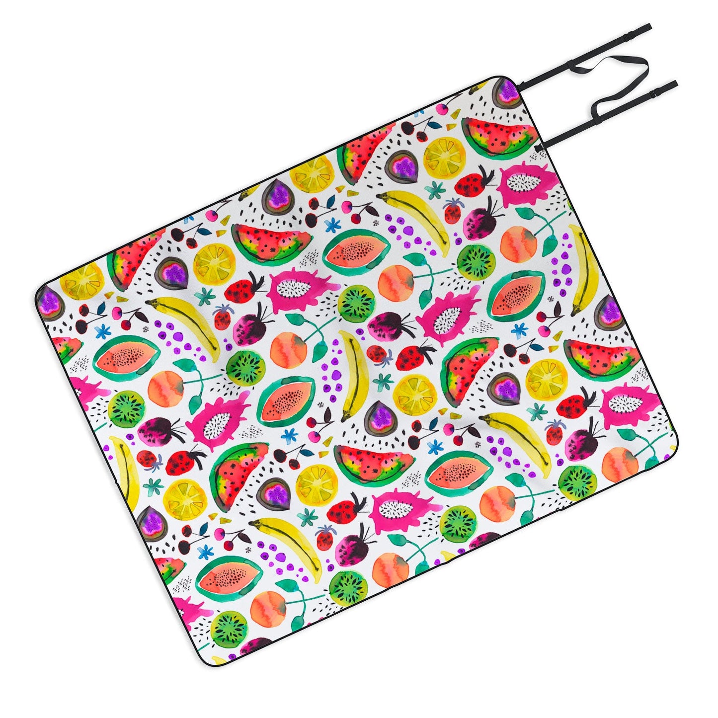 Ninola Design Fruits Pitaya Papaya Pawpaw Picnic Blanket