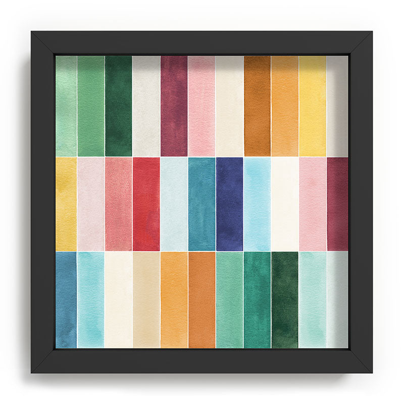Ninola Design Modern Craft Rectangular Colorful Tiles Color Utopia Recessed Framing Square