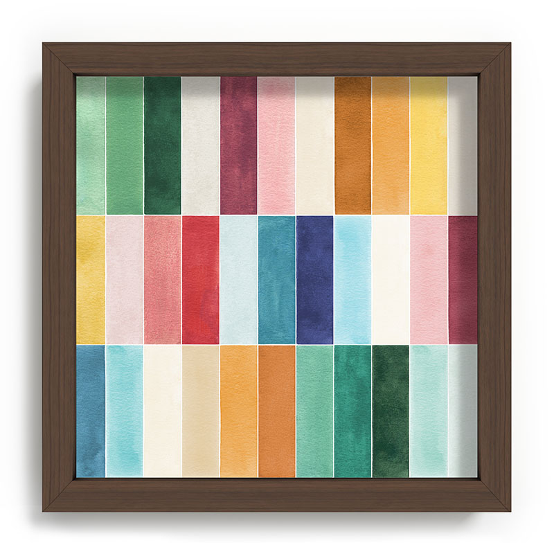 Ninola Design Modern Craft Rectangular Colorful Tiles Color Utopia Recessed Framing Square