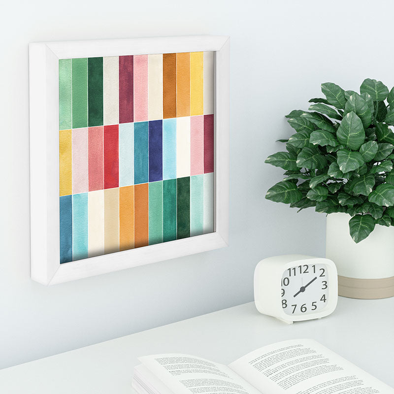 Ninola Design Modern Craft Rectangular Colorful Tiles Color Utopia Recessed Framing Square