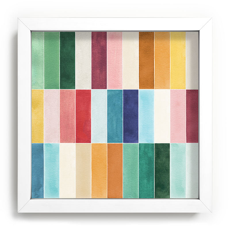 Ninola Design Modern Craft Rectangular Colorful Tiles Color Utopia Recessed Framing Square
