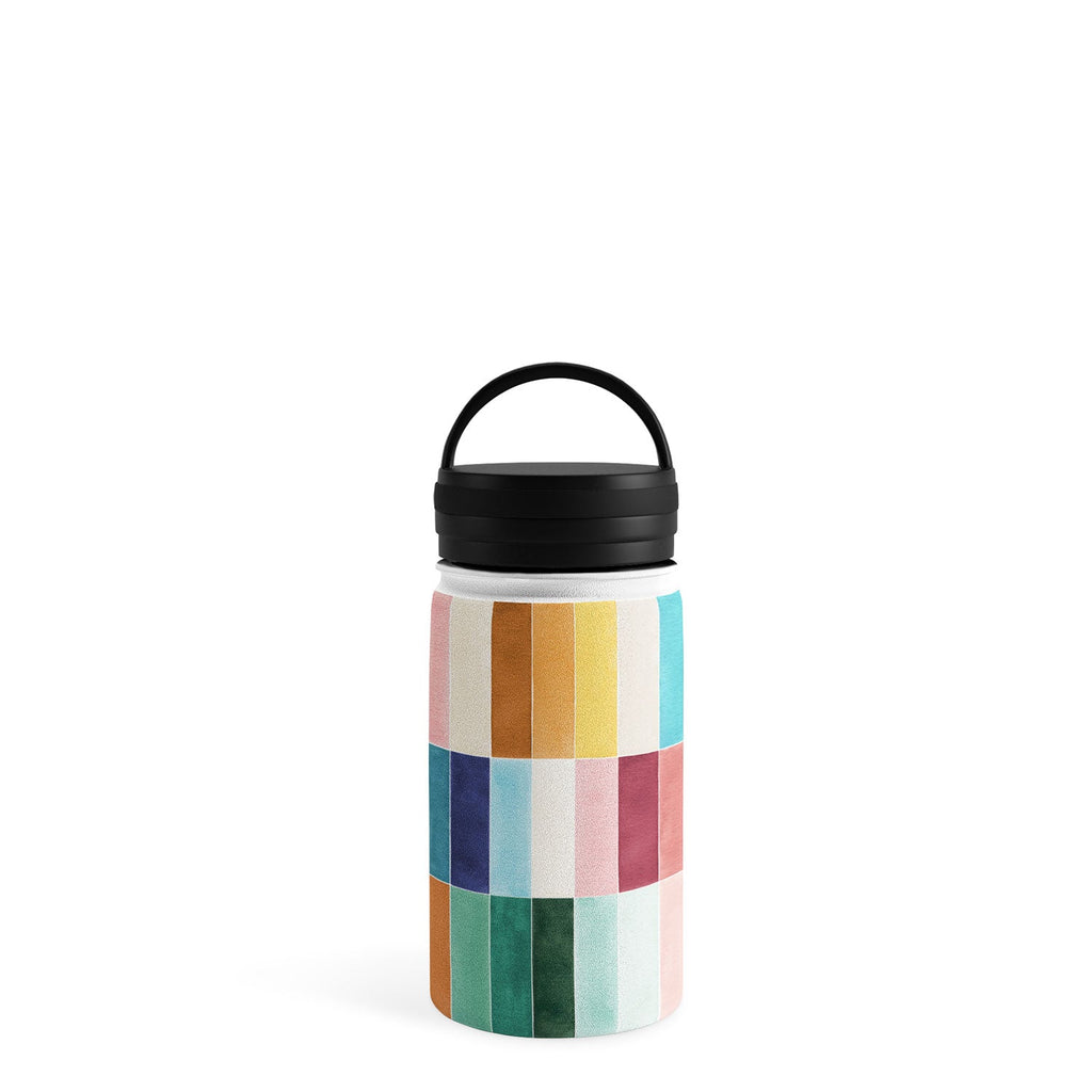 Ninola Design Modern Craft Rectangular Colorful Tiles Color Utopia Water Bottle