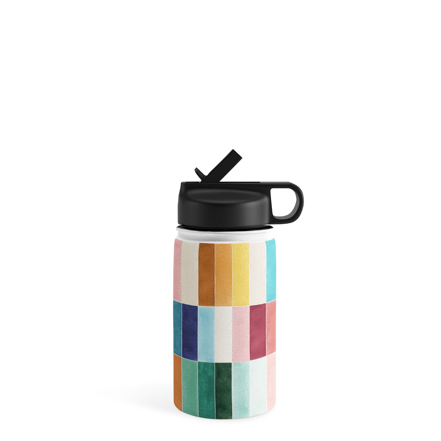 Ninola Design Modern Craft Rectangular Colorful Tiles Color Utopia Water Bottle