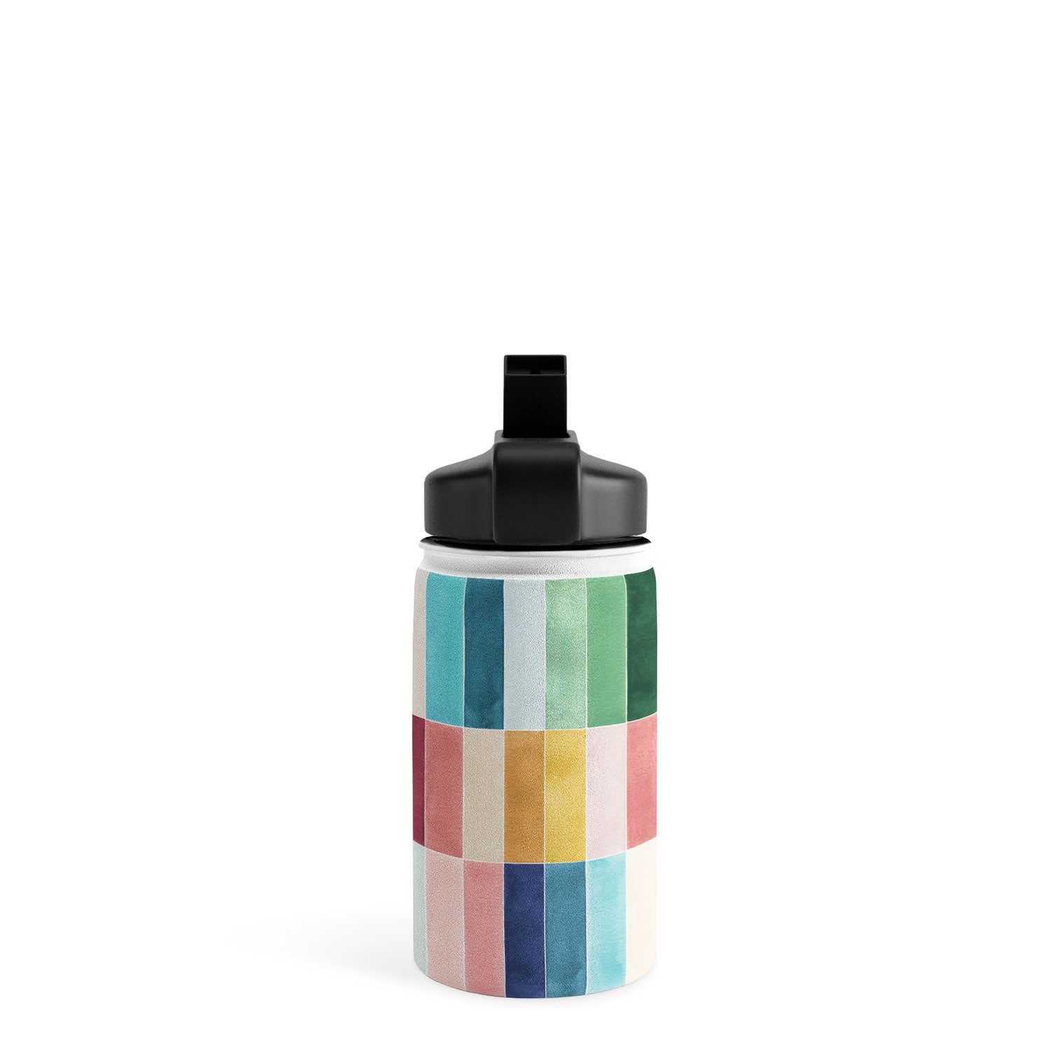 Ninola Design Modern Craft Rectangular Colorful Tiles Color Utopia Water Bottle