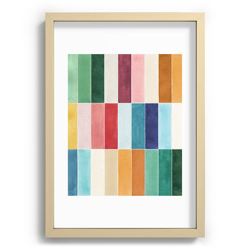 Ninola Design Modern Craft Rectangular Colorful Tiles Color Utopia Recessed Framing Rectangle