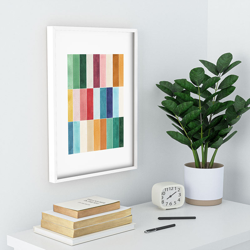 Ninola Design Modern Craft Rectangular Colorful Tiles Color Utopia Recessed Framing Rectangle