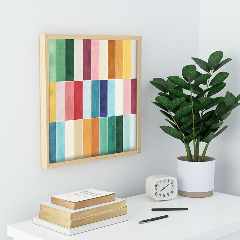 Ninola Design Modern Craft Rectangular Colorful Tiles Color Utopia Recessed Framing Square