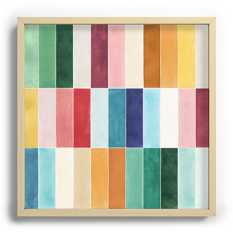 Ninola Design Modern Craft Rectangular Colorful Tiles Color Utopia Recessed Framing Square