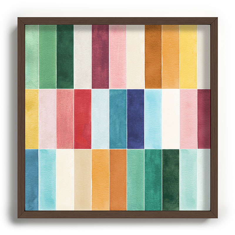 Ninola Design Modern Craft Rectangular Colorful Tiles Color Utopia Recessed Framing Square