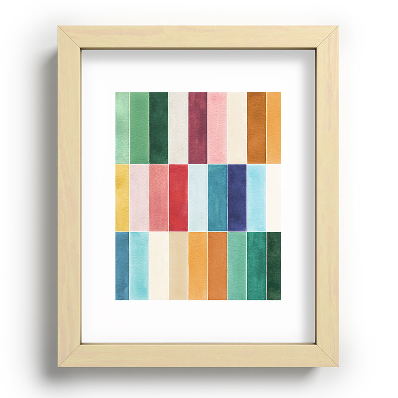 Ninola Design Modern Craft Rectangular Colorful Tiles Color Utopia Recessed Framing Rectangle